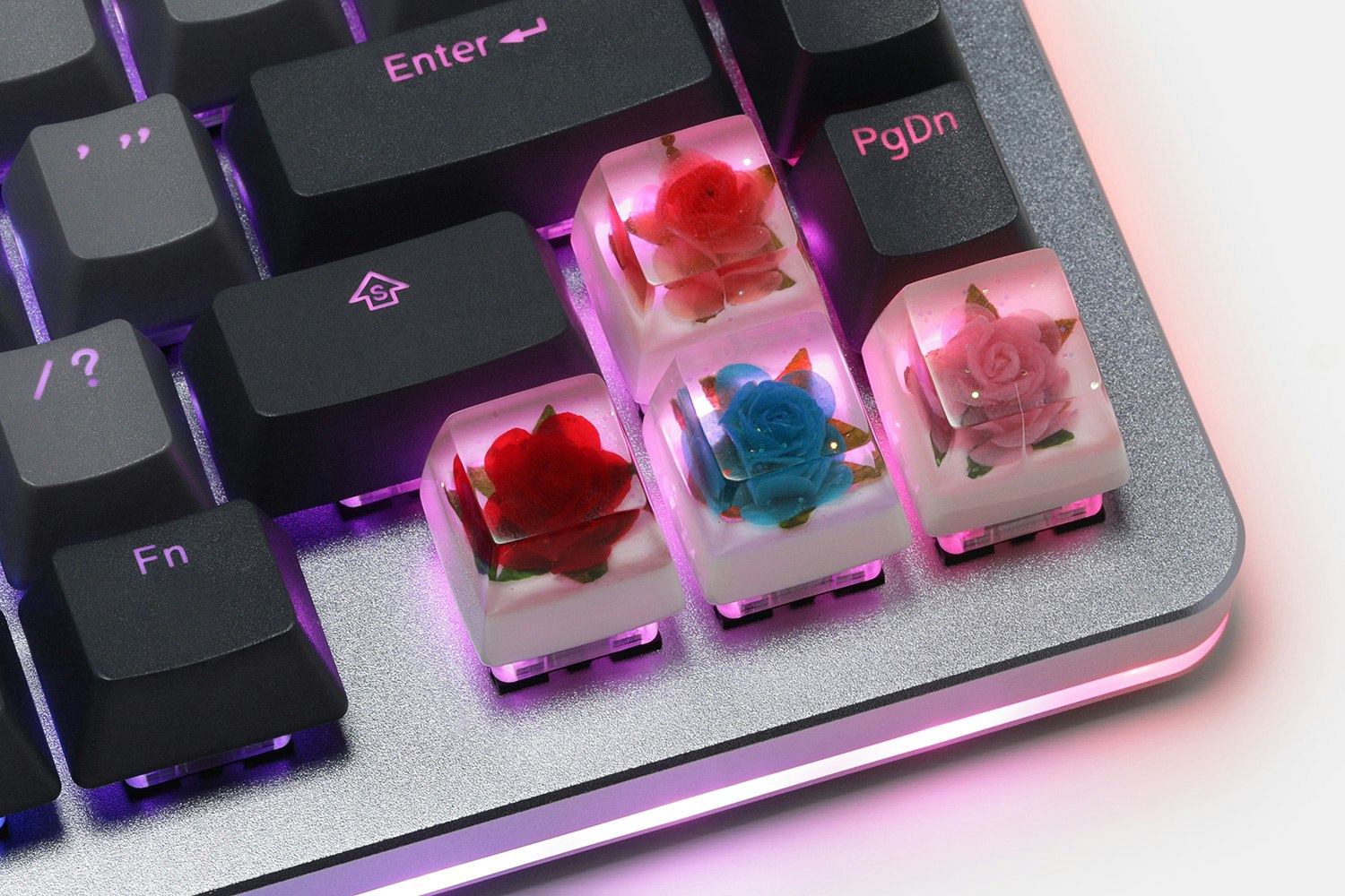 The Eye Key Rose V2 Artisan Keycap Mechanical Keyboards Keycaps